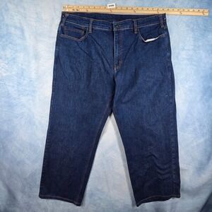 Orvis Mens Dark Wash Straight Leg Stretch Denim Jeans Blue Size 40x26